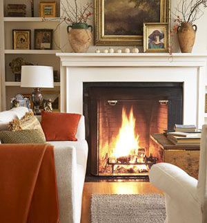 Fire Place with burning log fire - a blog post by Sarah Maidment, interior designer, Berkhamsted, St. Albans, Hertfordshire