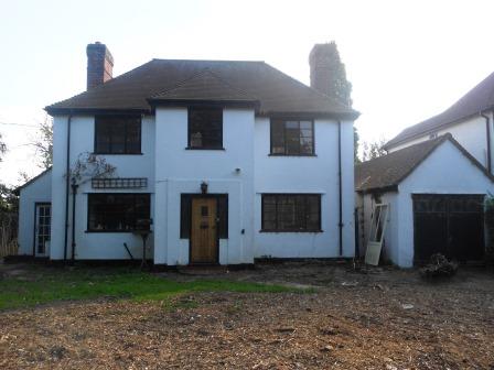 Front Elevation of House, waiting for drive way to be finished - project managed by Sarah Maidment Interiors, Berkhamsted, St. Albans, Hertfordshire